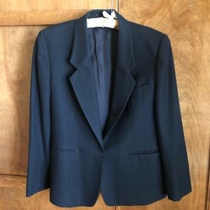EVAN-PICONE  100% worsted wool black blazer